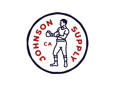 Johnson Supply apparel badges boxing california clothing gentlemen handdrawn old supply co vintage vintage badge