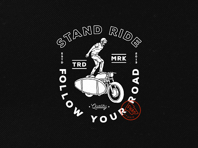 Stand Ride badges bikes caferacer custom bikes custom motorcycle gentlement handdrawn motorcycle race ride vintage vintage badge