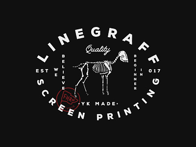 Linegraff Illustration apparel badge design badges branding clothing old skeleton t shirt design vector vintage vintage design