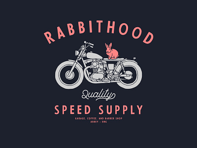 Rabbit hood badge design bird branding clothing design for sale illustration motorcycle supply co t shirt design vector vintage vintage badge