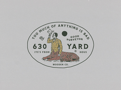 630 Yard badge design for sale emblem myth old patch t shirt tiger tshirt design vintage wood