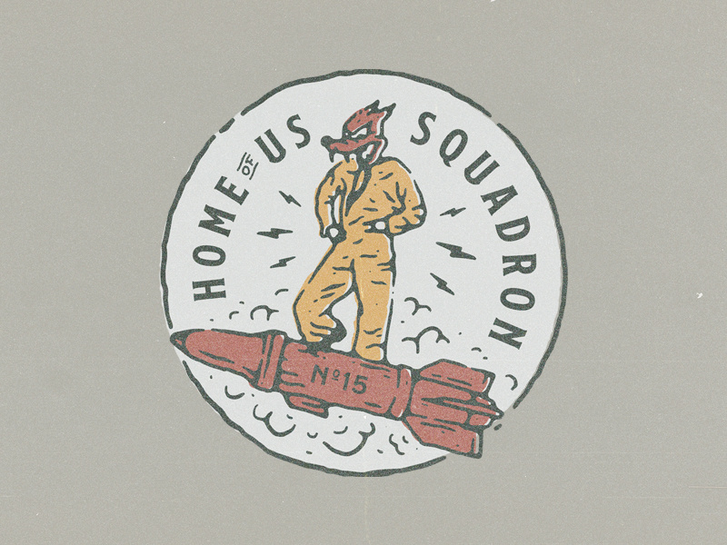 Hous Squadron illustration branding vintage design for sale badge design t-shirt design