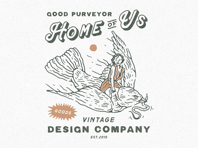 Good Purveyor apparel design bird clothing design design available design for sale t shirt design vintage vintage badge woman