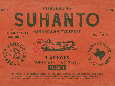 Suhanto Handdrawn Typeface badge design display font font font design font family handdrawing handdrawn handdrawn font handlettering handwritten illustration lettering sans typeface typography vintage font vintage logo