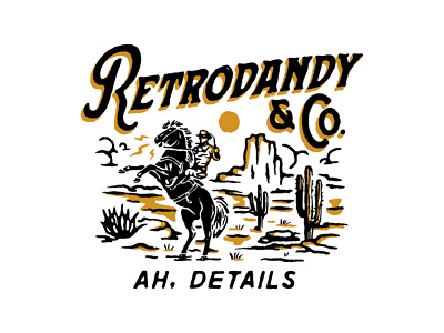 Retrodandy & Co. badge design branding clothing handdrawn illustration old t shirt design vector vintage vintage badge