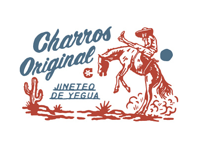 Charros Original badge design badges branding handdrawn illustration old t shirt design vector vintage vintage design
