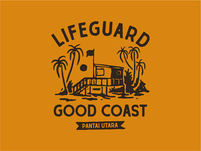 Lifeguard badge design branding design for sale illustration t shirt design vector vintage vintage design