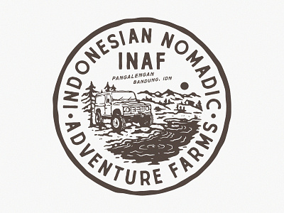 INAF badge design branding illustration t shirt design vector vintage