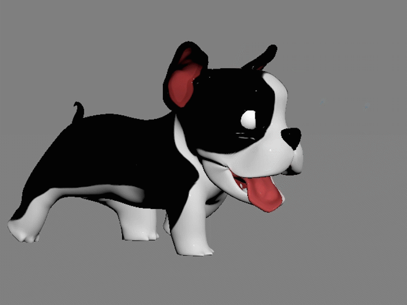 Funny Dog animation 3d dog animated dog cute dog dog 3d model dog catroon doggy home dog pet animation