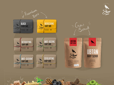 The Crow co: Packaging design