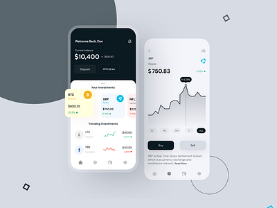 Cryptocurrency: App concept