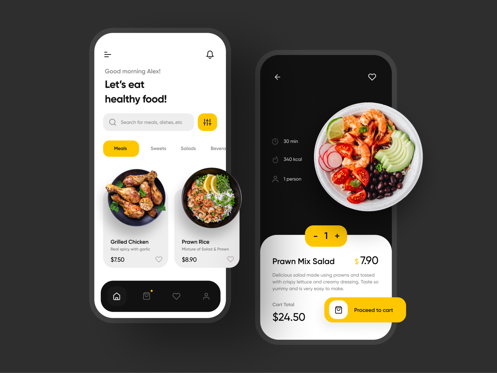 Food: App concept by Salt Design Studio on Dribbble