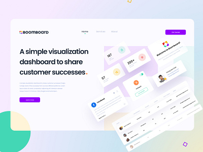 Boomboard: Landing page concept analytics creative dashboard dashboard app dashboard design dashboard ui data web application website design