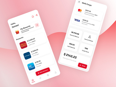 FinTech- Bank Accounts Management App app banking app banks colors creative creative agency design fintech app fintech logo money money management ui uidesign ux design web