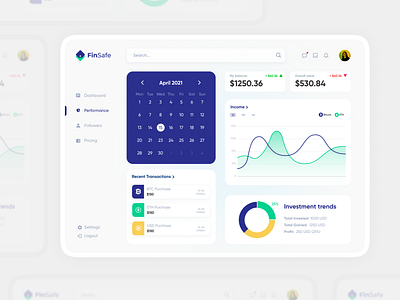 Investment dashboard