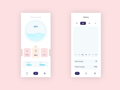 Hydrate App animation colors creative creative agency design microanimation motion graphics ui uidesign ux design vector