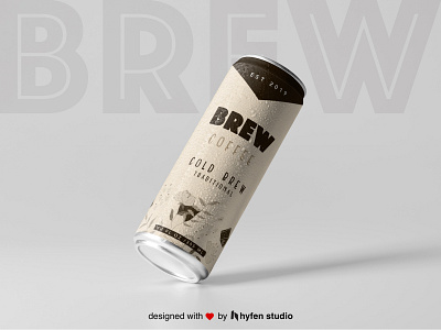 BREW COFFEE branding colors creative creative agency design hyfenstudio illustration logo new brand feel pack design package design package mockup