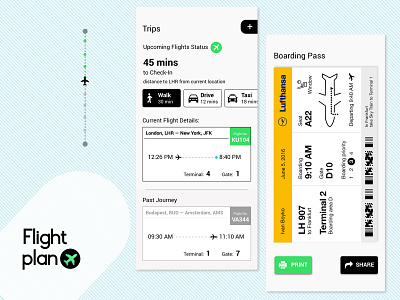 Flight Plan - Flight management app app branding colors creative flat icon illustration minimal mobile app typography ui uidesign ux ux design vector