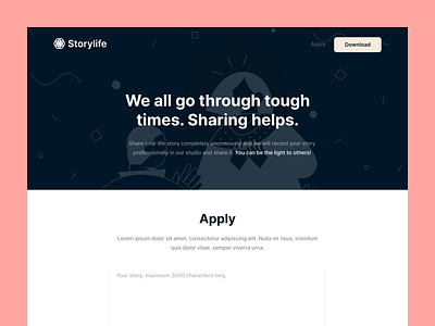 Storylife - Website - Apply