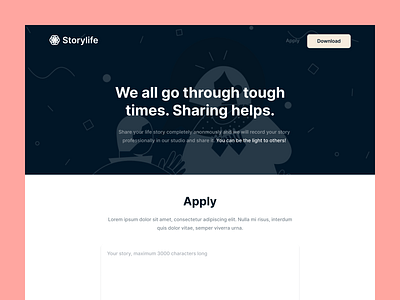 Storylife - Website - Apply