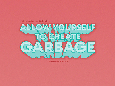 Allow yourself to create. minimalist productivity quote quote design simple design thomas frank typogaphy