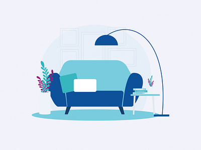 Sit back and relax design desktop flat icon illustration illustrator minimal vector web design