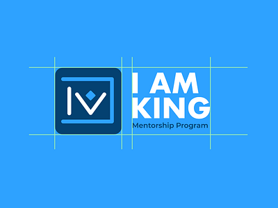 I Am King Logo Grid blue bluelogo boston brand designer brand identity branding design freelancer icon identity identity design logo logo design non profit nonprofit