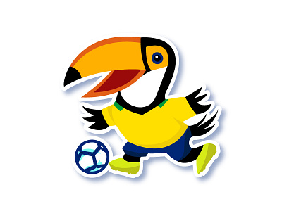Brazil Playoff | Toucan soccer brazil contest design fun illustration playoff rebound soccer sticker sticker mule toucan
