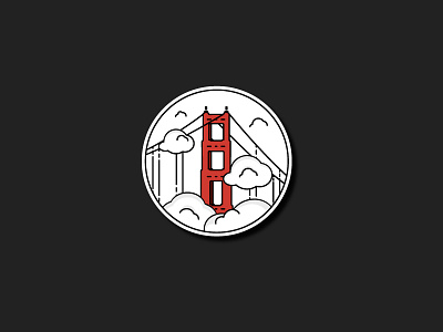 Golden Gate Bridge | SFO bridge golden gate bridge icon illustration minimal san francisco sfo sticker