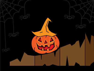 Hallows Eve!! halloween illustration night pumpkin scary web