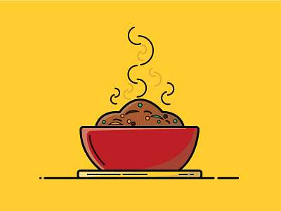 Hot Meal food icon illustration meal vector