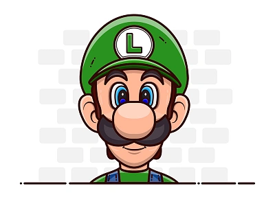 Super Mario Series | Luigi character design fun game illustration luigi mario nintendo super mario vector