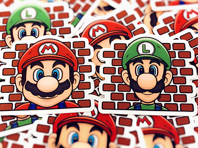 Super Mario Series | Stickers character design fun game illustration luigi mario nintendo stickers super mario vector