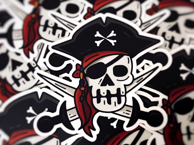 Stickers | Aye Captain!! 💀🎃 captain design fun halloween icon illustration pirates skull sticker sticker mule vector