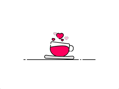 Coffee with lots of love… adobe adobexd animation coffee design hearts icon illustration madewithadobexd playoff vector