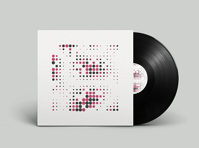 RNDM 006 artwork cover design creative coding dots electronic music generative generative art graphic design grid illustration javascript