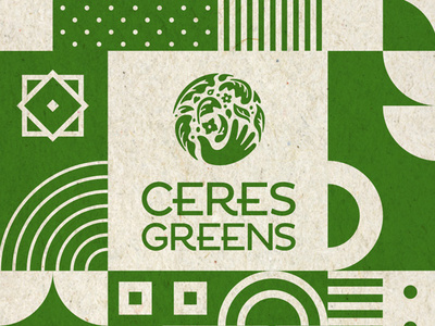 Ceres Greens Branding & Pattern Green