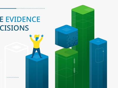 Data Visualization 4 of 4 blue character design chart data viz green illustration skyscraper vector