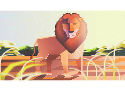 Lion 🦁 animation art background design drawing gfx graphic illustration mob vector