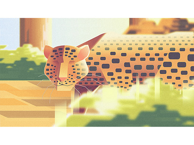 Leopard 🐆 animal animal illustration art background cheetah design drawing forest gfx graphic illustration shape shape animation vector yellow