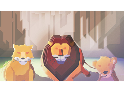 Lion's Family 🦁🦁🦁 2d animation abstract adobe animal art background character design drawing gfx graphic illustration illustrator lion minimalist mob vector vectors