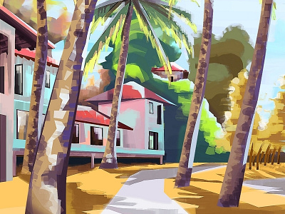 Turi Resort, Batam animation art background gfx graphic illustration mob vector