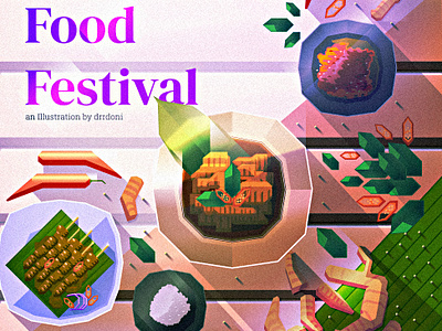 Indonesia Food Festival art background culinary design designs drawing food gfx graphic illustration inspiration mob vector