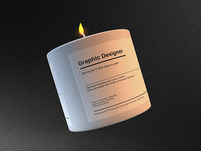 Designer Candle 3d 3d artist 3dart adobedimension branding candledesign design graphic design illustration