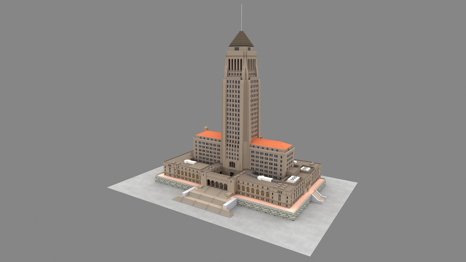 Los Angeles City Hall By Nur Alam On Dribbble   2nd 4x 