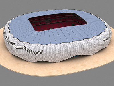 Education City Stadium Qatar 3d model
