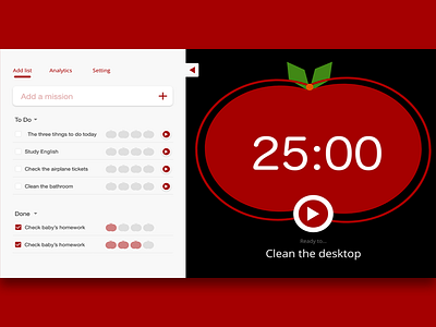 TheF2E challenge_week01 Pomodoro adobe xd challenges clocks pomodoro thef2e tomato