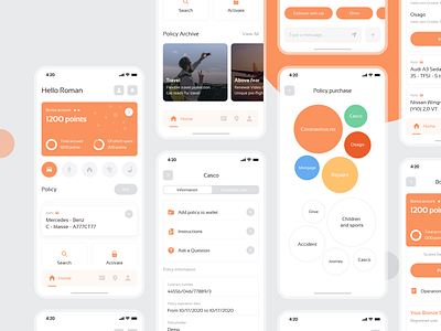 InsuranceApp by Imrakh Aliev for etheric.agency on Dribbble