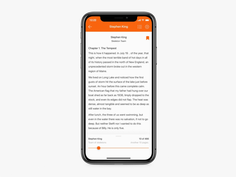 Storytel / Functional reading mode animation after effects animation mobile interface ux ui design