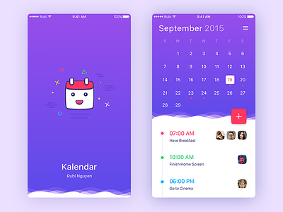 Daily UI #02 - Kalendar [FREE SKETCH] calendar free rubi